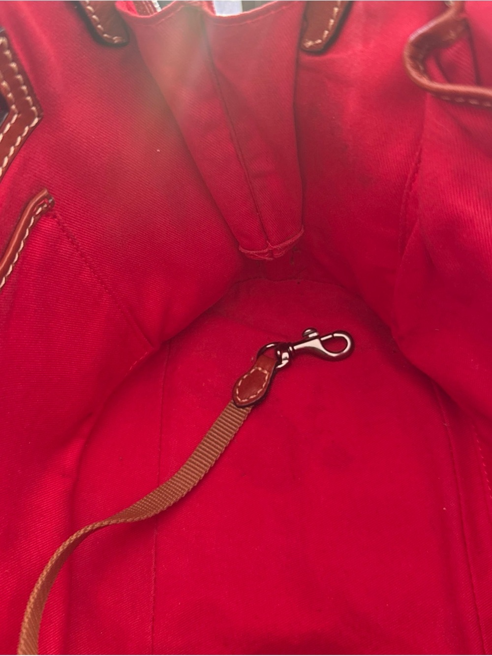 Dooney & Bourke Tiverton Gray Plaid Satchel with Brown Leather Trim. Dust bag. - Picture 14 of 14